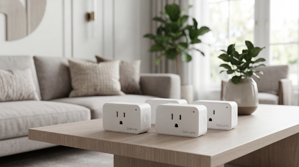 DAR.WIN smart plugs in a living room