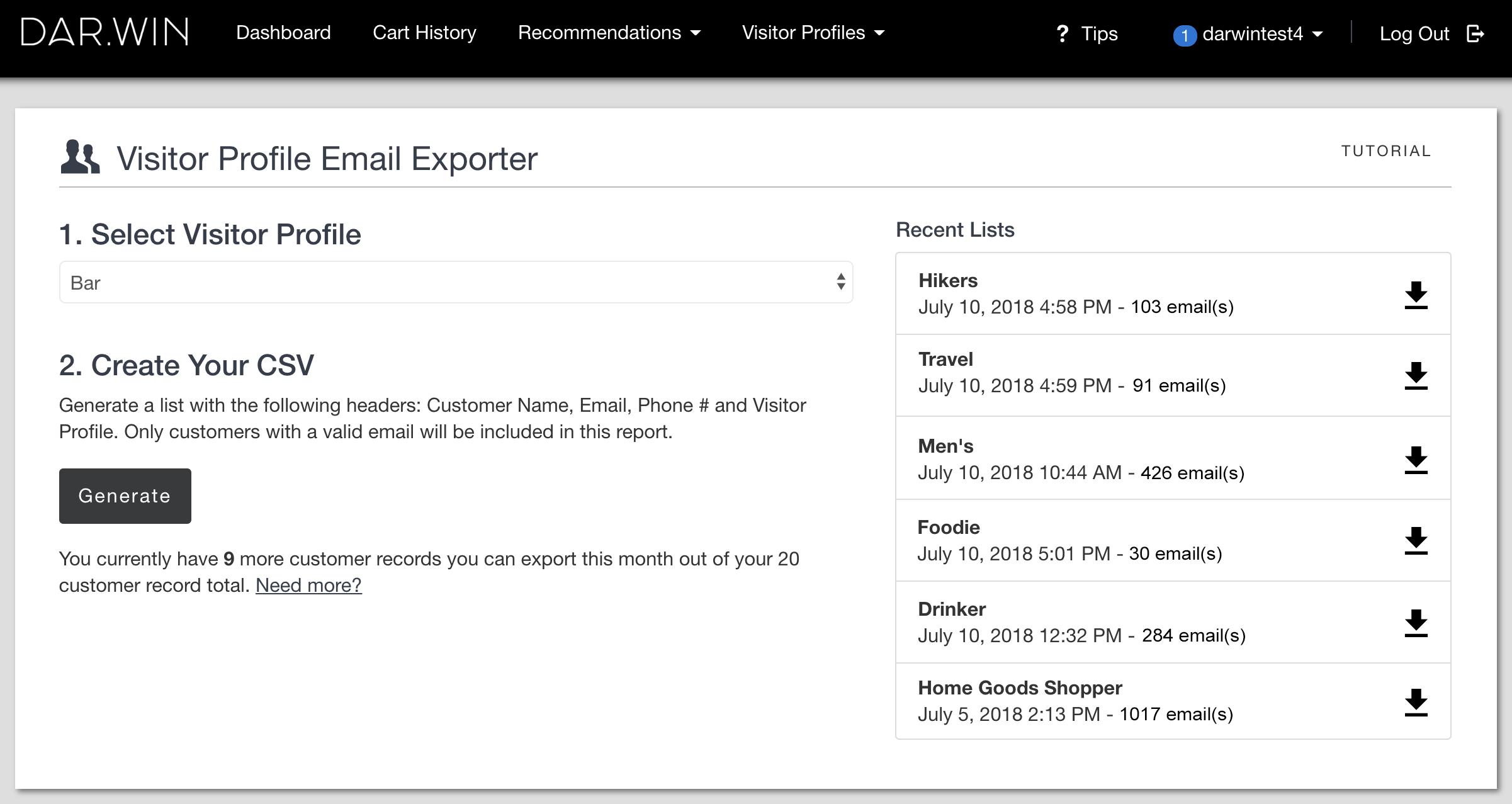 DAR.WIN Customer Exporter Interface