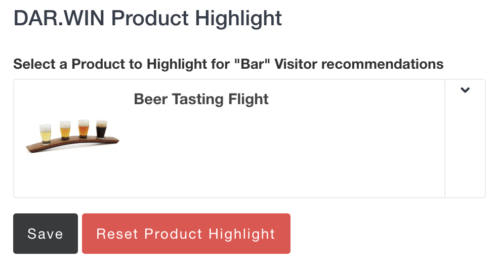 DAR.WIN Product Highlight Interface